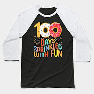 100 Days Of School Donuts Happy 100th Day Of School Baseball T-Shirt